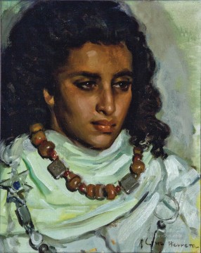 Una belleza marroquí José Cruz Herrera género árabe Pinturas al óleo